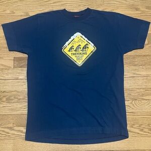 DALA Trekking Glaciar Perito Moreno 100% Cotton Blue Graphic Men’s T-Shirt /XL